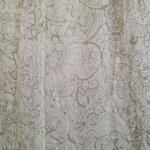 NWT VIVANTE by VSA Floral Scarf / Wrap Coastal Beach Resortwear Frayed Ends - Picture 11 of 11